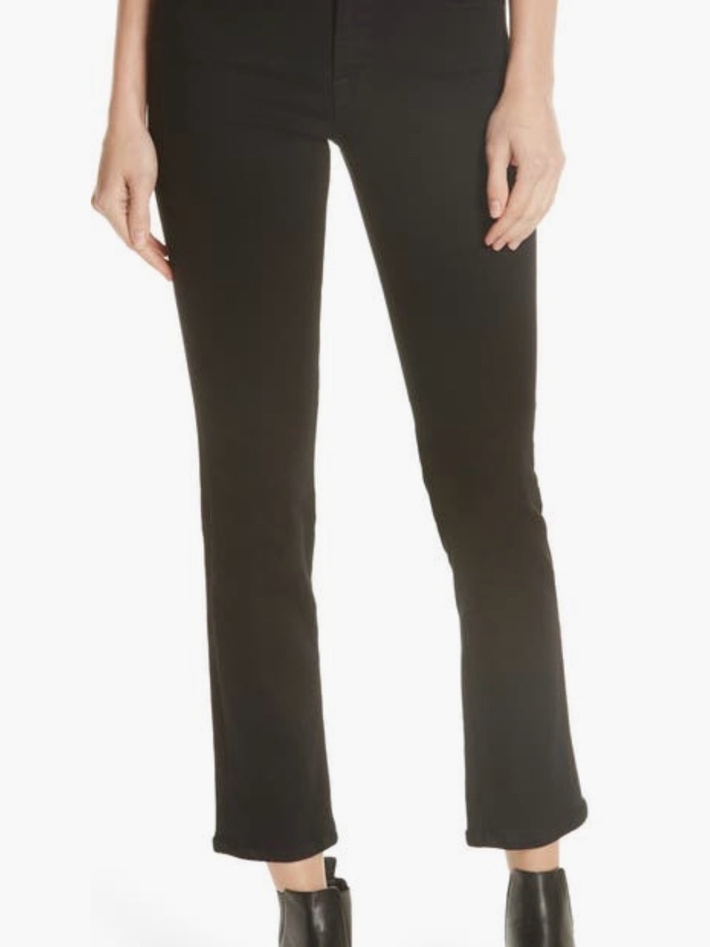 FRAME Le High Straight High Rise Jeans Film Noir Black Size 30